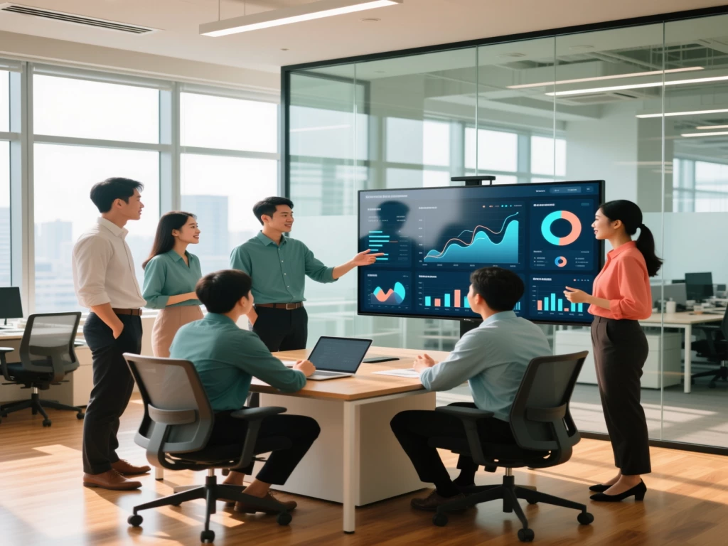 Đội ngũ chuy&ecirc;n gia SEO họp b&agrave;n chiến lược tối ưu h&oacute;a